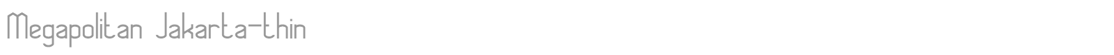 Megapolitan Jakarta font preview